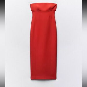 Zara strapless cocktail dress